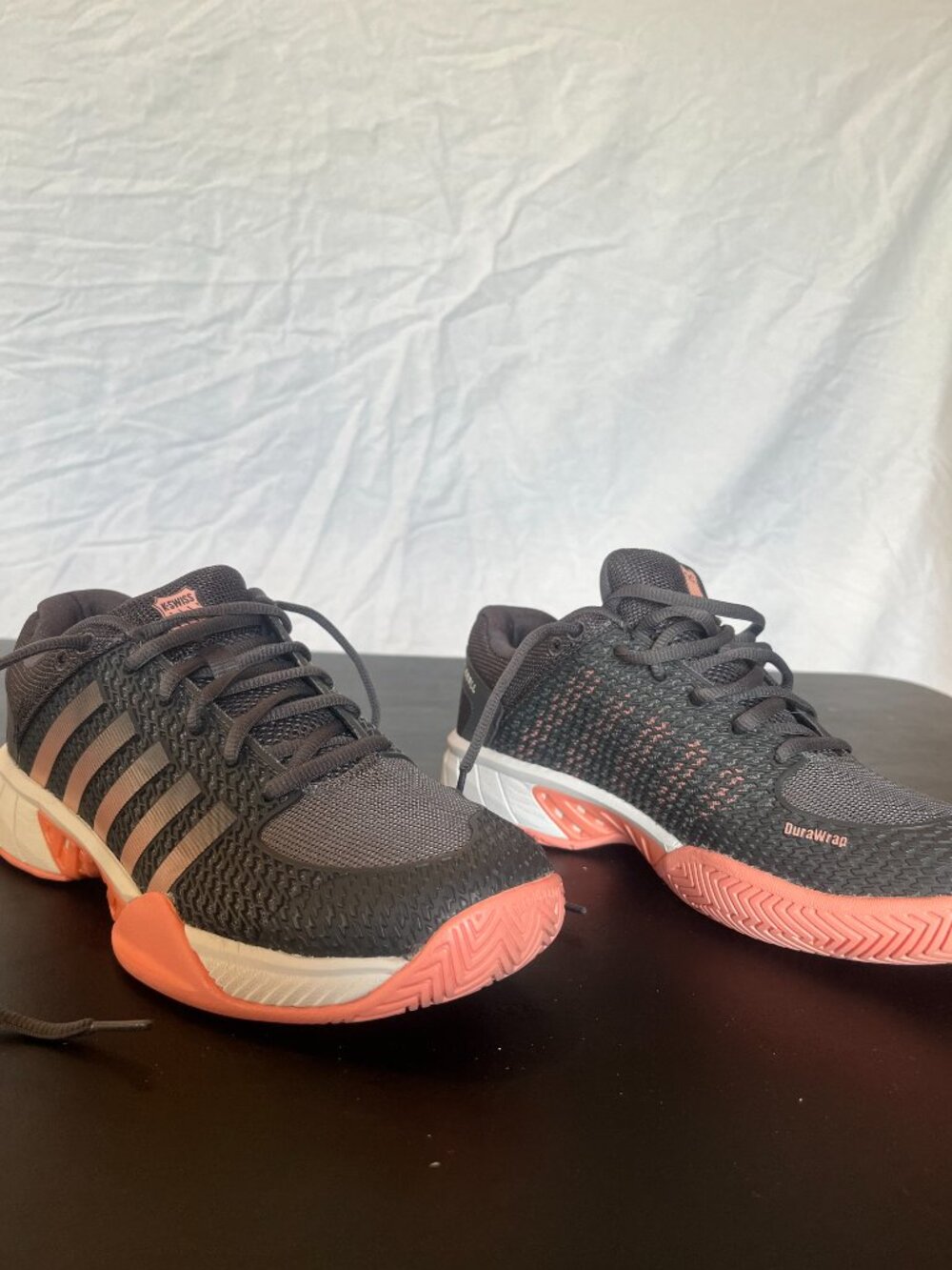 K. Swiss, Pickleball Shoes, 9M, Black and Salmon